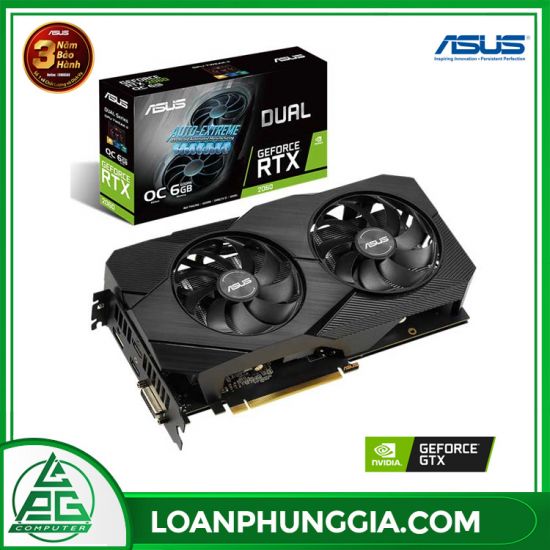 VGA Asus RTX 2060 6G GDDR6 Dual EVO OC (DUAL-RTX2060-O6G-EVO)