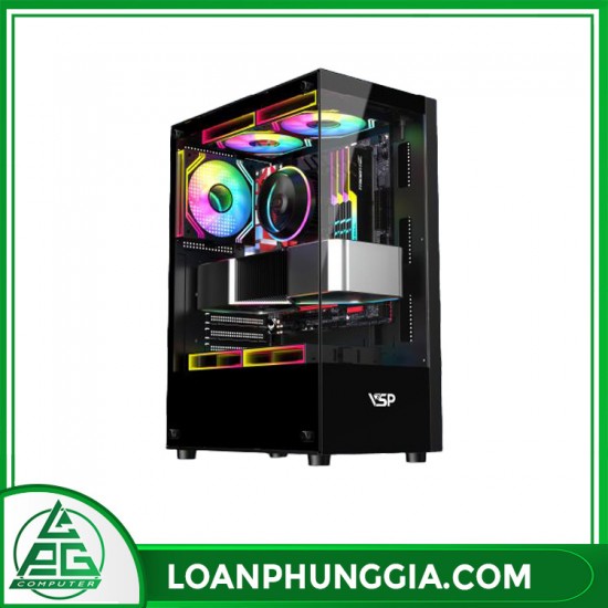 CASE GAMING AQUANAUT AX5 2 MẶT KÍNH - ĐEN ( No Fan )