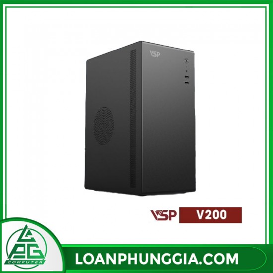 VỎ CASE MÁY TÍNH VĂN PHÒNG VSP V200 - ĐEN