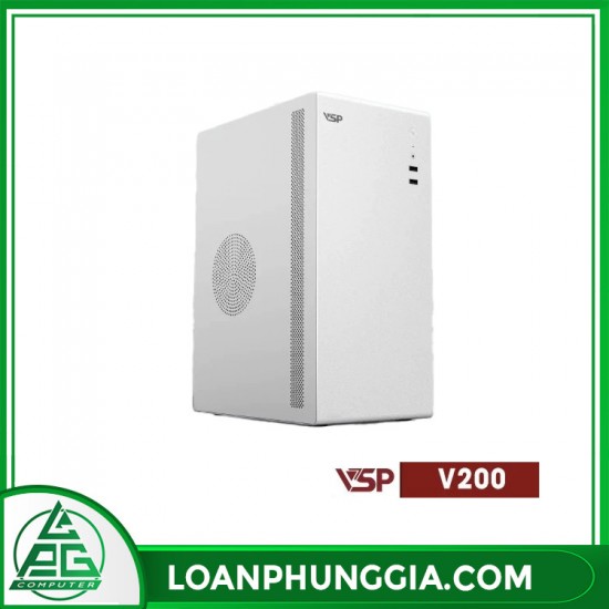 VỎ CASE MÁY TÍNH VĂN PHÒNG VSP V200 - TRẮNG