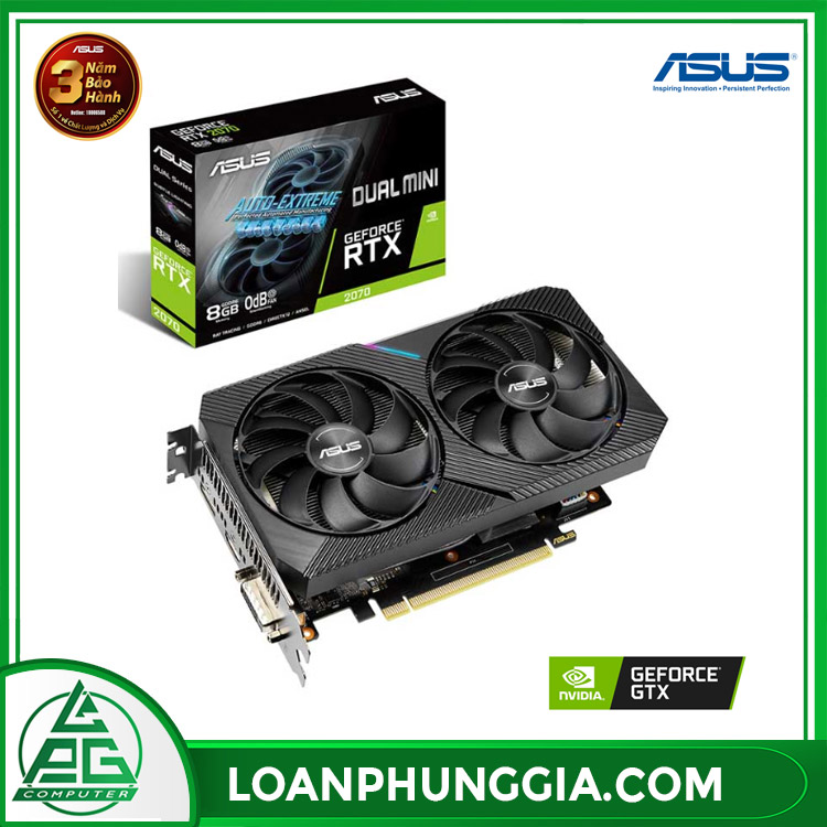 Card màn hình Asus Dual GeForce RTX 2070 Mini OC (DUAL-RTX2070-O8G