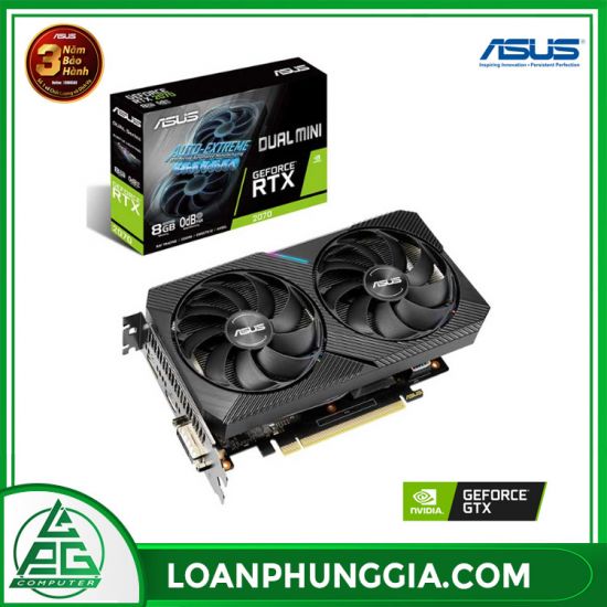 Card màn hình Asus Dual GeForce RTX 2070 Mini OC (DUAL-RTX2070-O8G-Mini) 