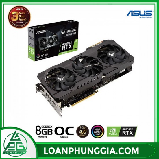 VGA Asus RTX 3070TI OC 8GB GDDR6X TUF Gaming 3 Fan (TUF-RTX3070TI-O8G-GAMING) 