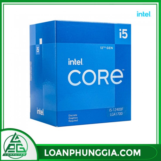 CPU Intel Core i5-12400F Box (2.50GHz turbo 4.40GHz | 6 nhân 12 luồng | 18MB Cache | LGA 1700)