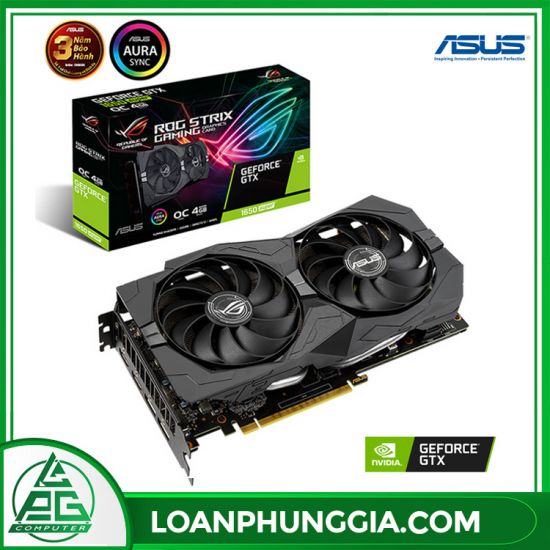 Card màn hình ASUS ROG STRIX GTX 1650 Super-O4G GAMING (4GB GDDR6, 128-bit, HDMI+DP, 1x6-pin)