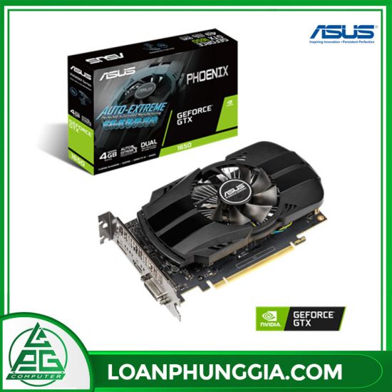 VGA Asus GTX1650 4G Phoenix 1 Fan (PH-GTX1650-4GD6)