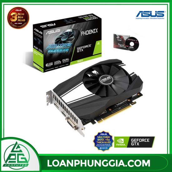 VGA Asus GTX 1660 6G GDDR5 Phoenix (PH-GTX1660-6G)