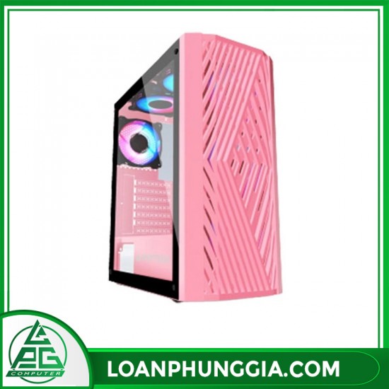 Case Gaming VSPTECH KA300 - Green - White - Pink ( Chưa Kèm Fan )