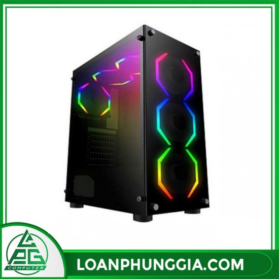 Case VSPTECH KA-210 , 2 Mặt Kính ( Chưa Kèm FAN )