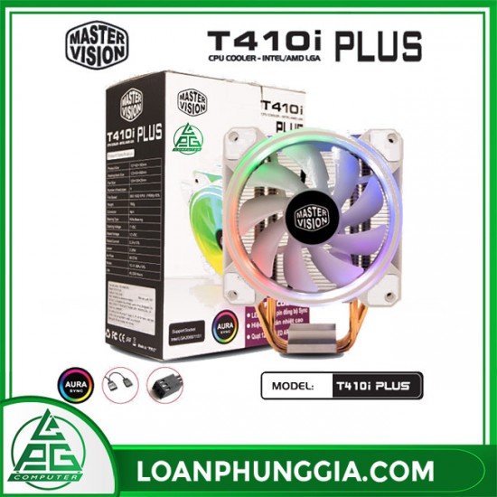 Fan CPU Masster Vision T410i PLUS Led ARGB ( Trắng - Đen )