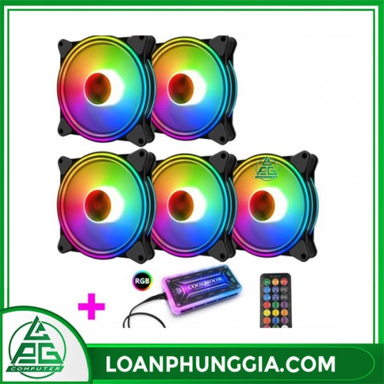 Fan-LED-CoolMoon-M1 + Hub 16 Triệu Màu