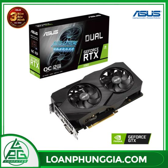 VGA Asus DUAL OC RTX 2060 12G EVO 2 Fan (90YV0CH7-M0NA00)